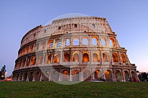 Colosseum at dusk