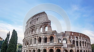 Colosseum at evening in Rome