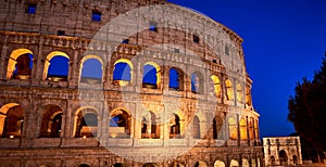 Colosseum golden hour Rome Italy