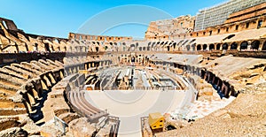 Colosseum interior view in Rome, Italy