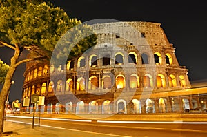 Colosseum at night