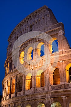 Colosseum by Night in Rome, Italy