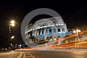 Colosseum in at Night, Rome, Italy