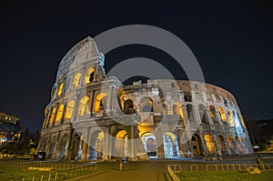 Colosseum at night , Rome, Italy