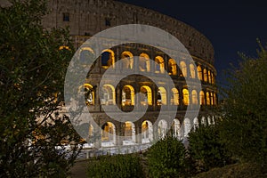 Colosseum at night, Rome, Italy.