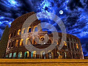 Colosseum by night Rome Italy