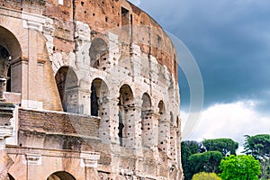 Colosseum, Rome ancient architecture details
