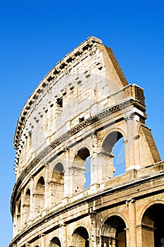 Colosseum Rome blue sky