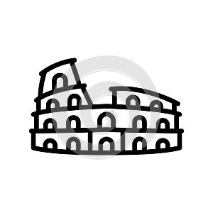 Colosseum, Rome, Italy, amphitheatre fully editable vector icons