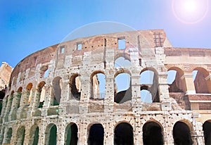 Colosseum in Rome, Italy - close up