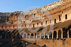 Colosseum Rome Italy interior detail