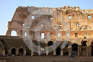 Colosseum Rome Italy interior detail