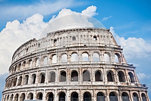 Colosseum in Rome, Italy isolated on white