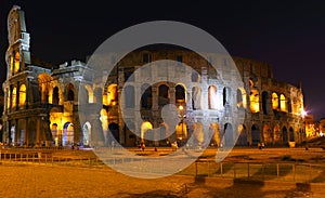 The Colosseum, Rome. Night view