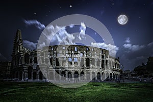 The Colosseum in Rome. Night view