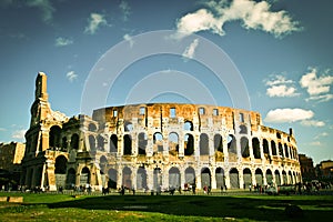 Colosseum in Rome at noon