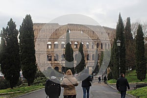 Colosseum Rome Park Vieuw