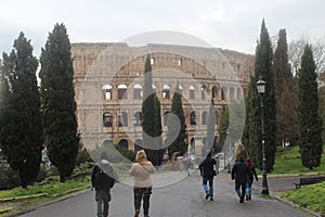 Colosseum Rome Park Vieuw