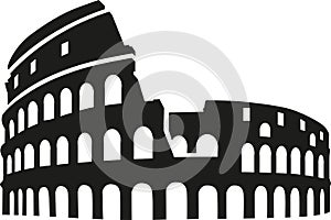 Colosseum rome silhouette
