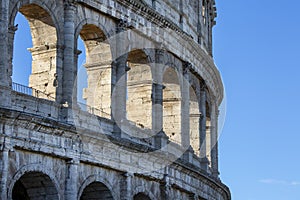 Colosseum, 1st century antique, oval amphitheatre in the centre of the city, Rome, Italy photo
