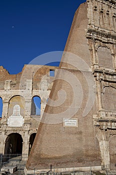 Colosseum, 1st century antique, oval amphitheatre in the centre of the city, Rome, Italy photo