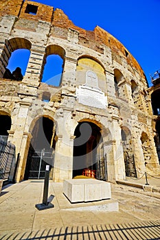 Colosseum in a sunny day in Rome