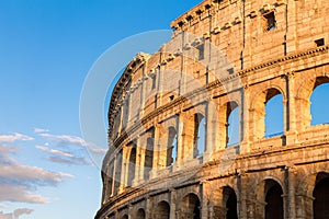 Colosseum at sunset in Rome