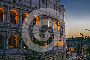 Colosseum at sunset, Rome. Italy.