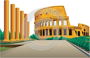 Colosseum Vector Illustration photo