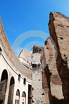 Colosseum was built in the first century in Rome city.