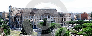 Colosseum was built in the first century in Rome city.