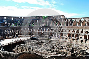 Colosseum was built in the first century in Rome city.