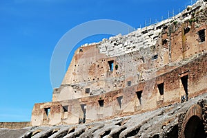 Colosseum was built in the first century in Rome city.