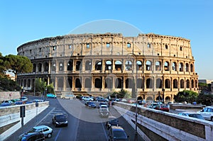 Colosseum, world famous landmark in Rome