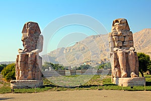 Colossi of memnon in Luxor Egypt