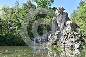 The Colosso dell`Appennino del Giambologna 1580, sculpture located in Florence in the public park of Villa Demidoff