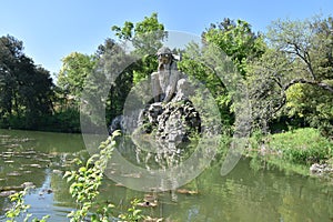 The Colosso dell`Appennino del Giambologna 1580, sculpture located in Florence in the public park of Villa Demidoff photo
