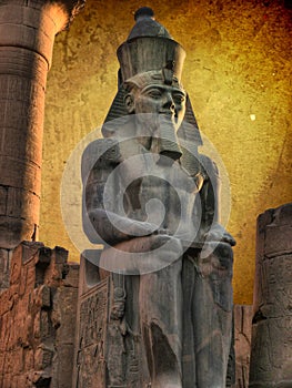 Colossus of Ramses II in the Luxor Temple (Egypt) photo