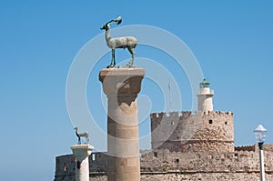 Colossus of Rhodes island