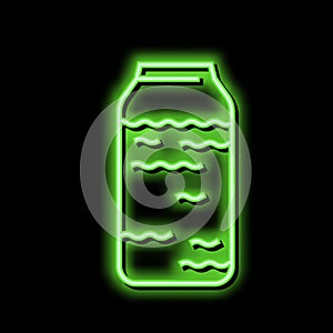 colostrum bottle neon glow icon illustration