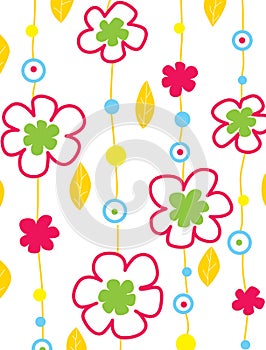 Colour background with flowers