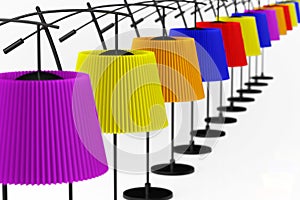 Colour balanced floor lamps