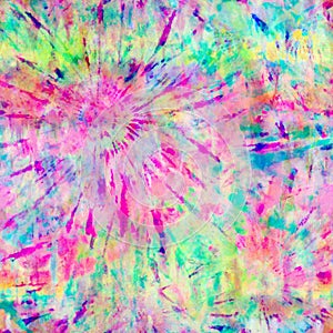 Colour Burst Abstract Tie Dye Print