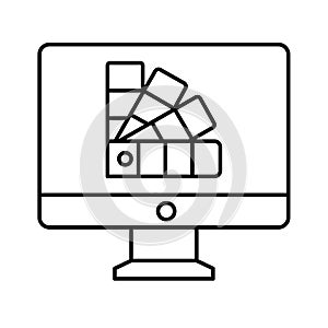Colour chart Vector icon which can easily modify or edit .