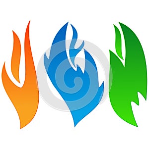 Colour flame logo