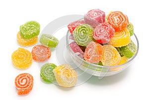 Colour fruit jellies photo