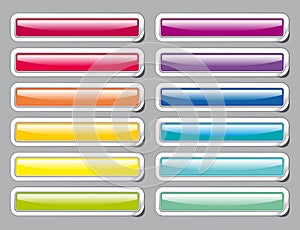 Colour glass buttons