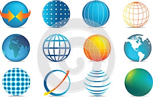 Colour globe icons