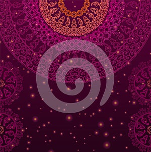 Colour Henna Mandala Background