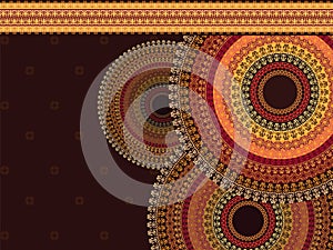 Colour Henna Mandala Background